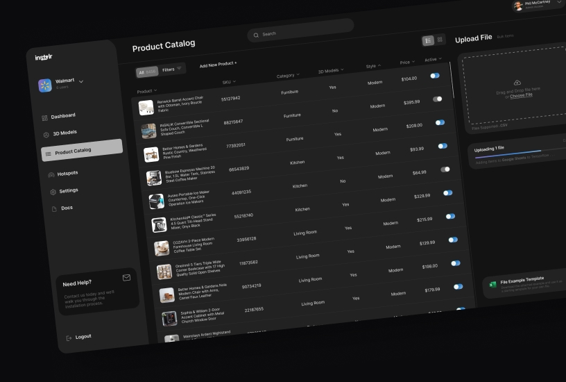 Client Dashboard Concept
