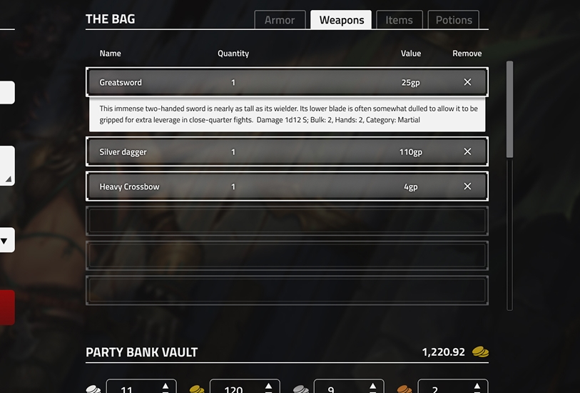 Easy, Editable Inventory List
